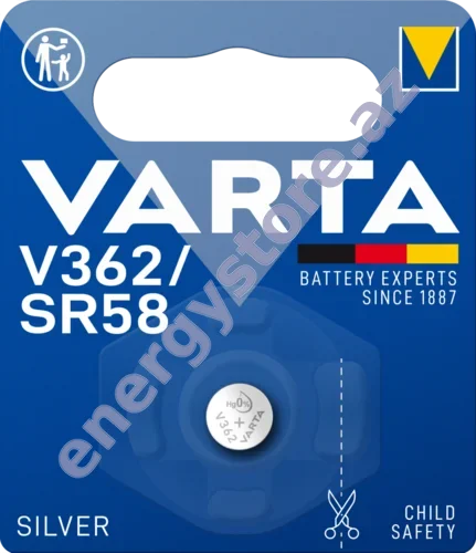 VARTA SILVER Coin V362 — V362 gümüş oksid batareya (00362)