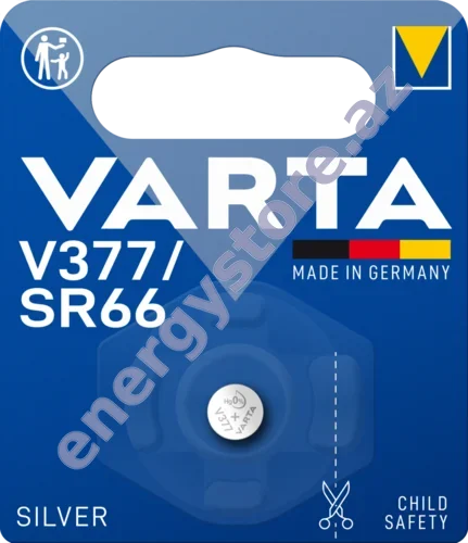 VARTA SILVER Coin V377 — V377 gümüş oksid batareya (00377)