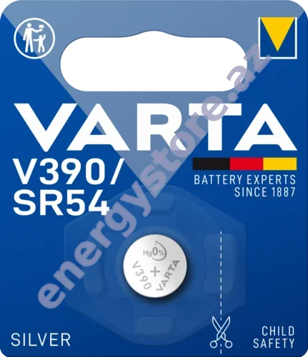 VARTA SILVER Coin V390 — V390 gümüş oksid batareya (00390)