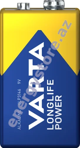 VARTA Longlife Power 9V — 9V alkalin-manqan batareya (04922)