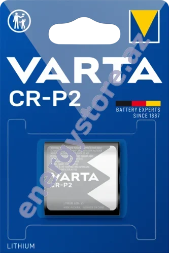 VARTA LITHIUM Cylindrical CR-P2 — CR-P2 litium-manqan dioksid batareya (06204)