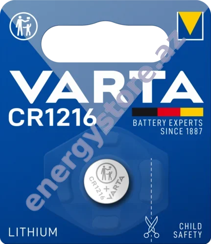 VARTA LITHIUM Coin CR1216 — CR1216 litium-manqan dioksid batareya (06216)