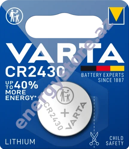 VARTA LITHIUM Coin CR2430 — CR2430 litium-manqan dioksid batareya (06430)