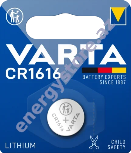 VARTA LITHIUM Coin CR1616 — CR1616 litium-manqan dioksid batareya (06616)