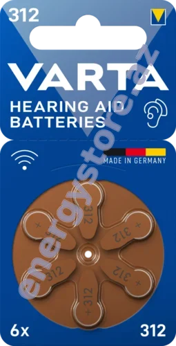 VARTA Hearing Aid Batteries 312 — 312 sink-hava batareya (24607)