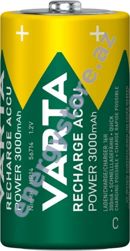 VARTA Recharge Accu Power C 3000 mAh — C nikel-metal hidrid batareya (56714)
